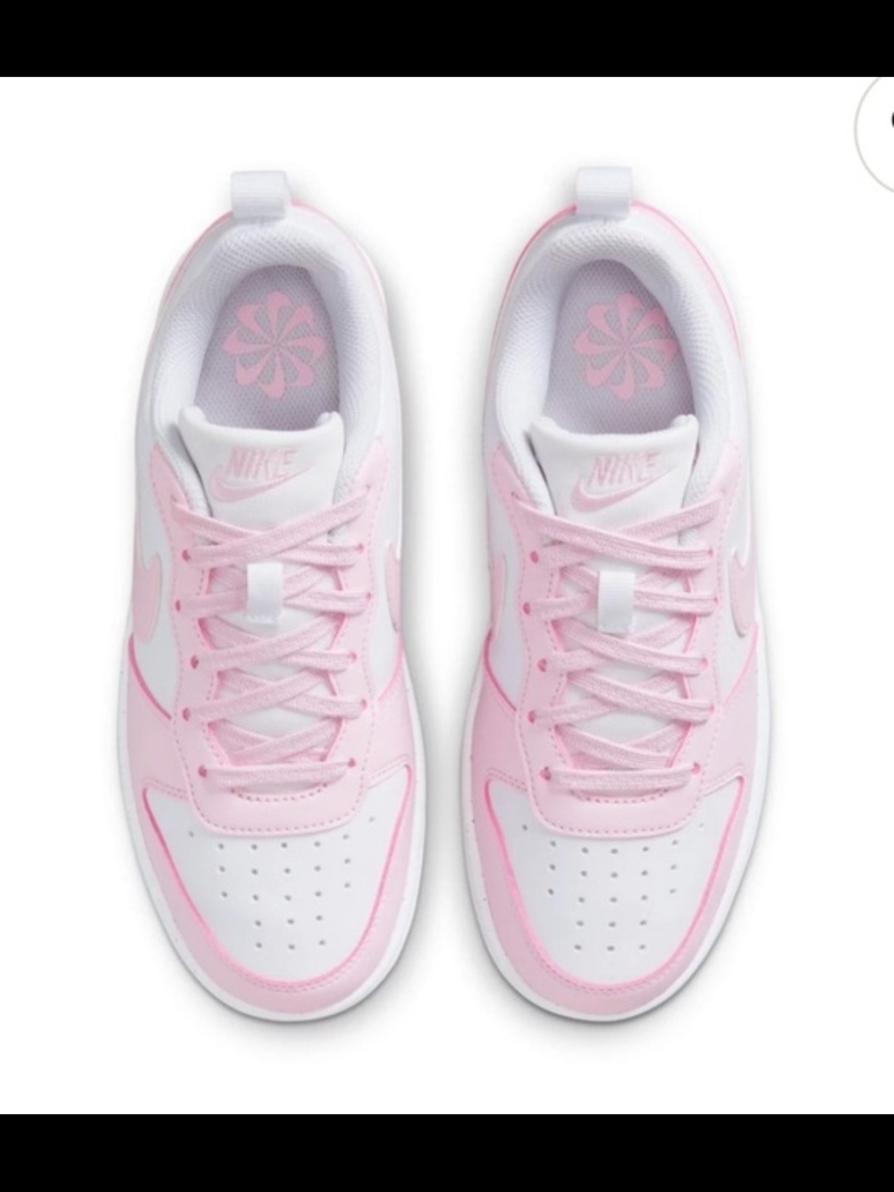 Nike Pink and White Low-Top Sneakers - Picture 4 of 5